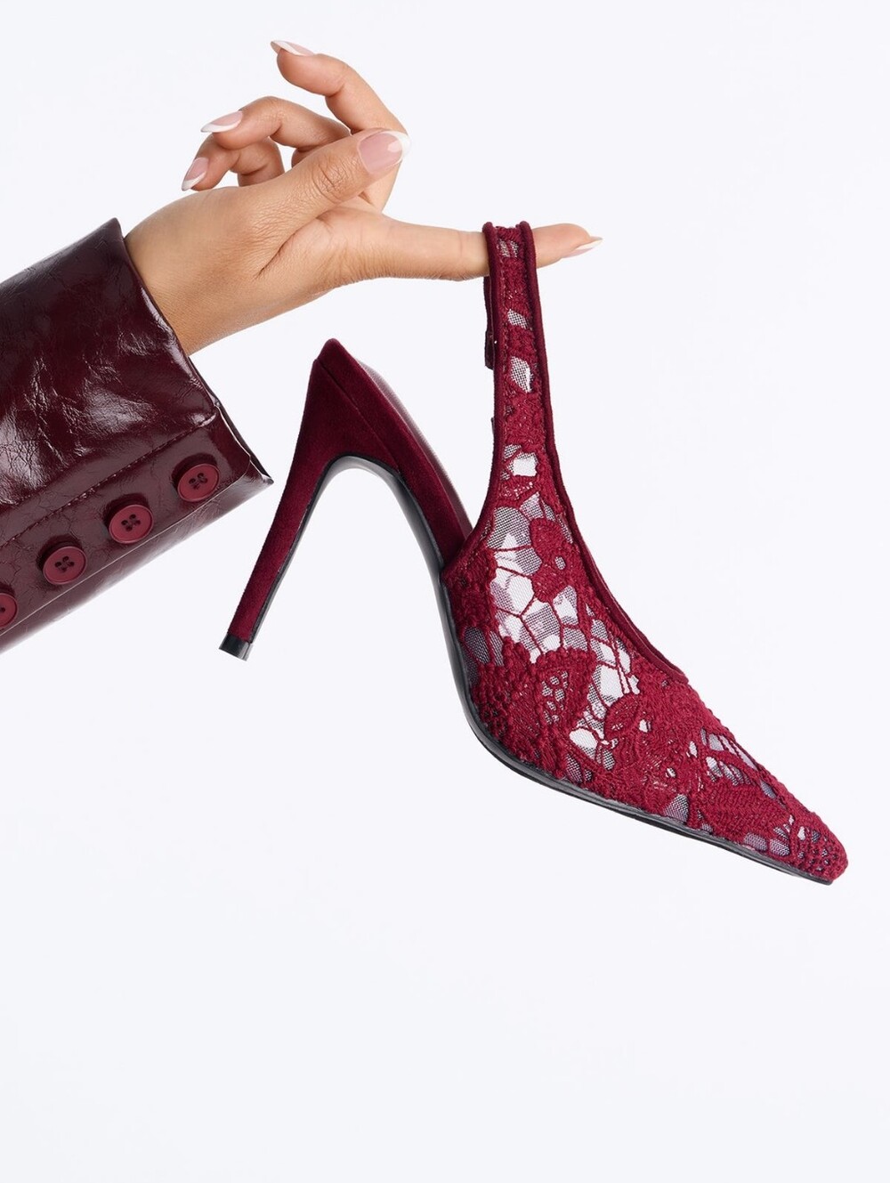 Kyan Lace Slingback Pumps